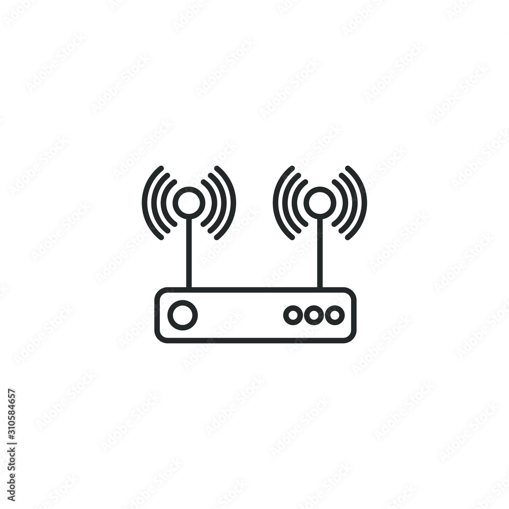Poster Router icon template color editable. Router symbol vector sign isolated on white background illustration for graphic and web design.