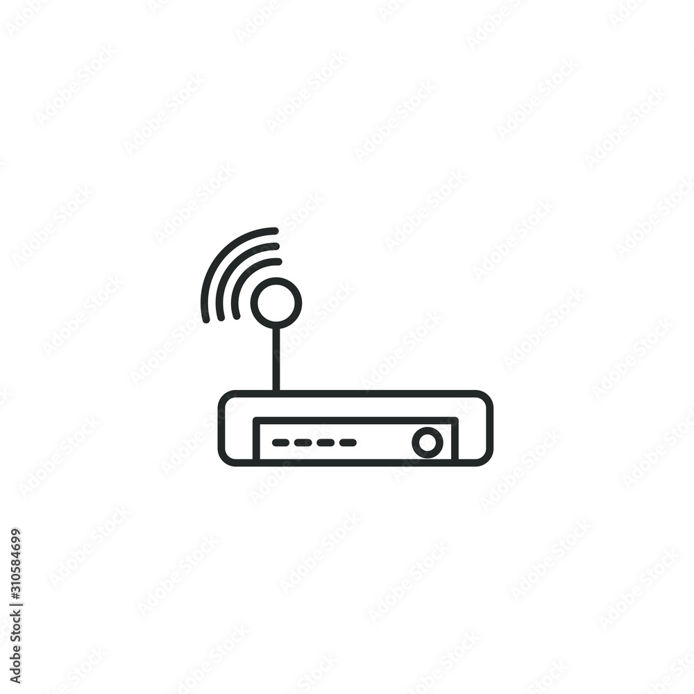 Fototapete router icon template color editable. router symbol vector sign isolated on white background illustra