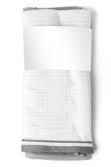 Towel isolated on white background close up