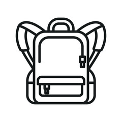 Backpack icon template color editable. school bag symbol vector sign isolated on white background illustration for graphic and web design.