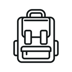 Backpack icon template color editable. school bag symbol vector sign isolated on white background illustration for graphic and web design.