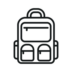 Backpack icon template color editable. school bag symbol vector sign isolated on white background illustration for graphic and web design.