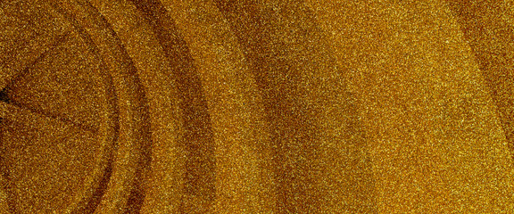 Shiny golden backdrop with some abstract circle shape line on it 