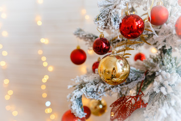 Christmas and New Year's holiday background with copy space