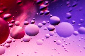 drops of water on blue background