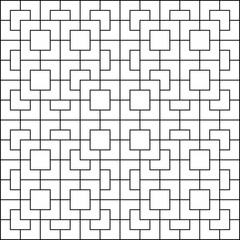 White polygon and square repeat pattern background. White geometric, chevron, L shape pattern on white background vector.