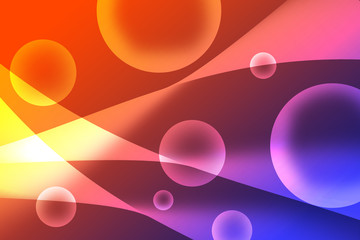 Abstract colorful twist light lines and circle background