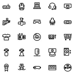 Game Icon Set Design Line Style