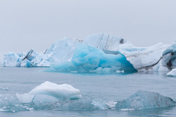 Iceberg lagoon jokulsarlon on the south of Iceland