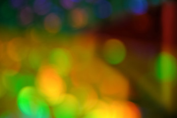 Colorful background with defocused lights. Multicolor blurred background. Blyur, bokeh