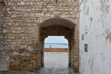 Fototapeta na wymiar wall of old castle