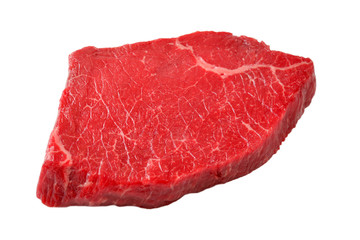 Beef steak isolated on white background.