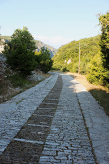 Road to Monastery of Agia Paraskevi at Vikos gorge Monodendri Greece