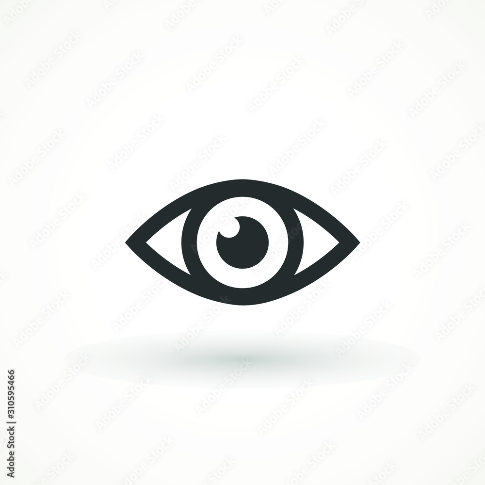 Poster eye , look and vision icon. web site page and mobile app design vector element. sign of view, look, 