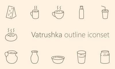 Vatrushka outline iconset