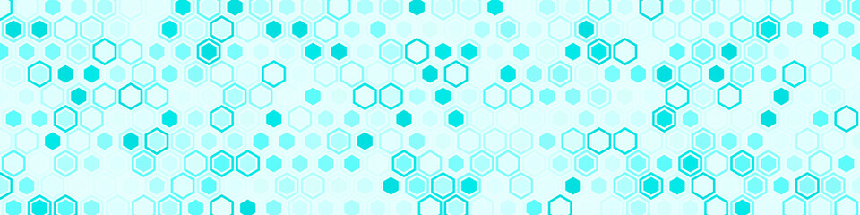 Abstract color hexagon illustration. Colorful geometric hexagon shapes elements. Technology futuristic illustration.
