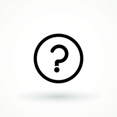 Question Icon Vector flat design style. Question mark sign icon, vector illustration