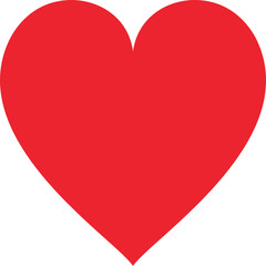 Red heart design icon flat. Hearts of love silhouettes. For Valentine's day, banners, posters and wallpaper.
