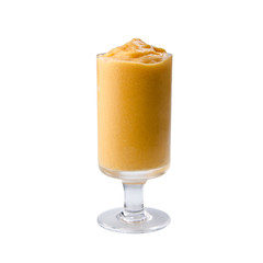 yogurt or mango yogurt ice drick on a background new.
