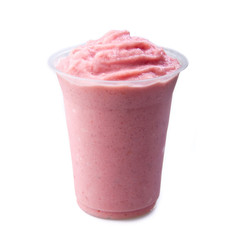 yogurt or strawberry yogurt ice drick on a background new.