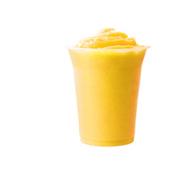 yogurt or mango yogurt ice drick on a background new.