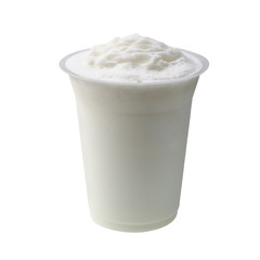 yogurt or yogurt ice drick on a background new.