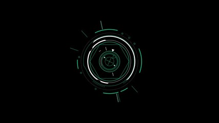 Sci-fi display circular elements, HUD futuristic user interface - Powered by Adobe