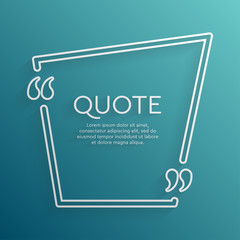 Vector template a creative quote bracket rhombus