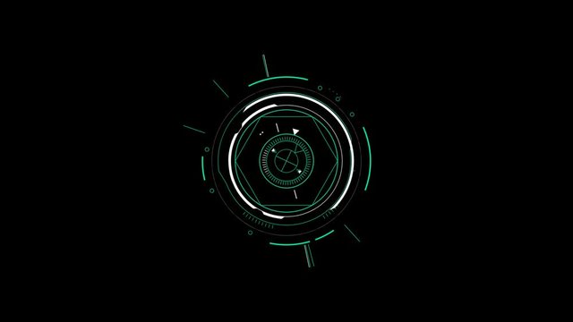 Sci-fi display circular elements, HUD futuristic user interface