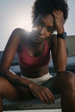 Sunny run in the city