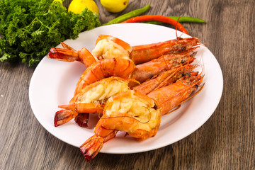 Grilled tiger prawn