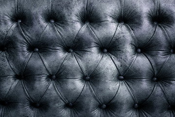 Fototapeta premium Chesterfield upholstery for the background. Beautiful old leather on the back of the couch.