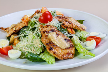 Caesar salad with chicken