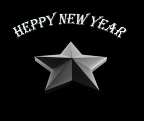 Obraz premium christmas pentagonal star, 3d illustration