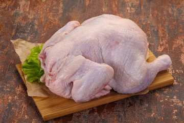 Raw chicken ready for cooking