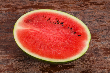 Ripe sweet juicy Half watermelon