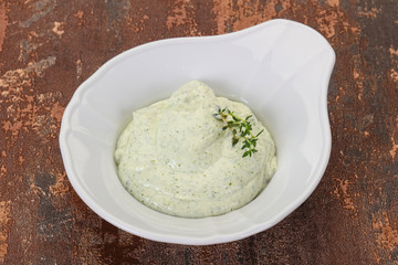 Cottage cream snack with herbs