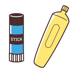 スティックのりとチューブのり