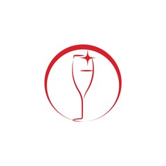 Wine icon Vector Illustration design Logo