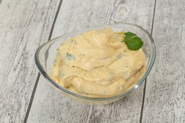 Hummus snack with olive oil