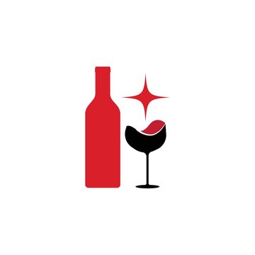 Wine icon Vector Illustration design Logo