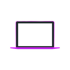 pink tablet pc isolated on white background