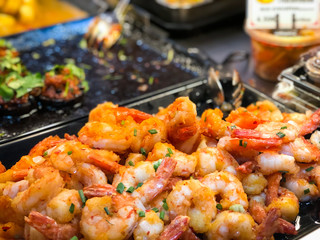 delicious prawns dish with fresh ingredients