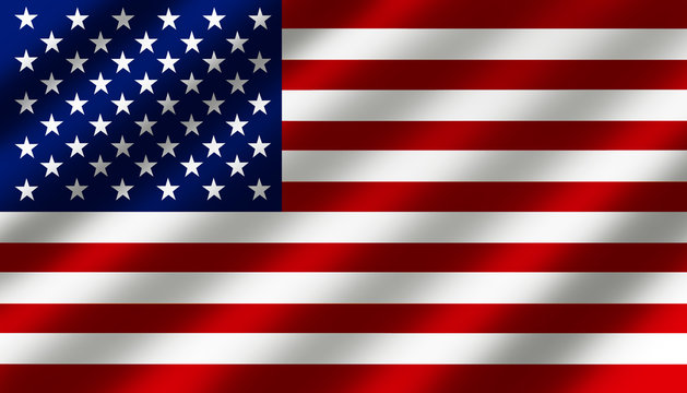 American flag of United States of America- waving flag