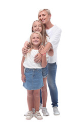 in full growth. portrait of a happy family .