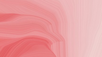 simple colorful abstract waves illustration with dark salmon, light coral and baby pink color