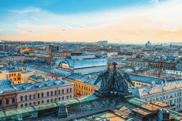Obraz premium Panoramic view from the roof of St. Isaac's Cathedral. Saint Petersburg. Russia.