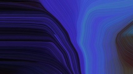 Obraz premium simple colorful modern soft curvy waves background illustration with royal blue, very dark blue and dark slate blue color