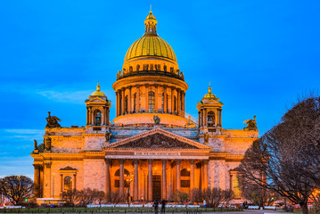 Fototapeta na wymiar Saint Isaac's Cathedral- greatest architectural creation. Saint Petersburg. Russia.