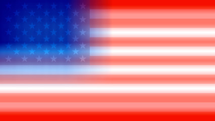 Fototapeta na wymiar American flag of United States of America- illustrated